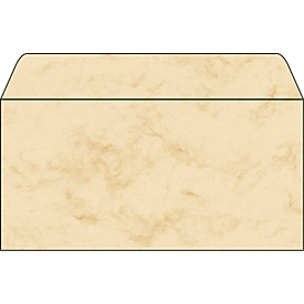 Briefumschläge Marmor, beige, 50 Stück