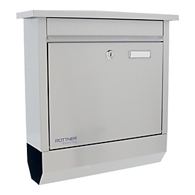 Brievenbus Lettero Inox, postrol, roestvrij staal