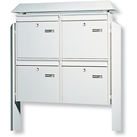 Brievenbus-unit Terzo, 4-voudig, wit