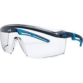 Bril met veren Uvex astrospec 2.0, EN 166, EN 170, polycarbonaat helder, frame blauw/lichtblauw, 5 stuks