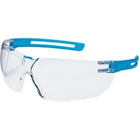 Bril met veren Uvex x-fit, EN 166, EN 170, polycarbonaat helder, frame blauw translucide, 5 stuks