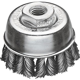 Brosse boisseau D.65mm M14 épaisseur de fil 0,5mm STA 12500min-¹ LESSMANN