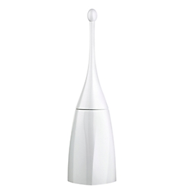 Brosse de WC Clear+ by CWS, modèle sur pied, protection contre les odeurs et les regards indiscrets, L 120 x P 120 x H 485 mm, ABS/PP, blanc