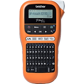 Brother beletteringssysteem P-touch E110, QWERTZ-toetsenbord, met 12 mm beschrijfbaar lint