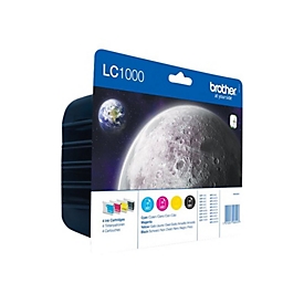 Brother LC1000 Value Pack - 4er-Pack - Schwarz, Gelb, Cyan, Magenta