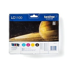 Brother LC1100 Value Pack - 4er-Pack - Schwarz, Gelb, Cyan, Magenta - original - Tintenpatrone