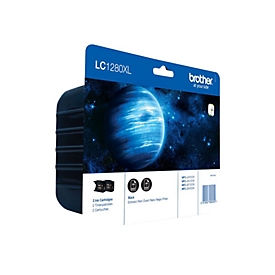 Brother LC1280XL Twin-Pack - 2er-Pack - Schwarz - original - Tintenpatrone