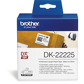 Brother oneindig etiket, DK-22225, 38 mm x 30,48 m, papier wit