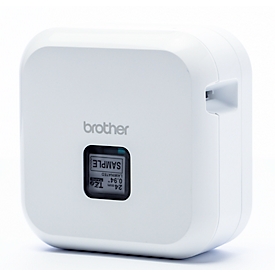 Brother P-touch Cube Plus-etiketteerder, USB/Bluetooth, iOS/Android, 20 mm/sec., voor etiketten van 3,5-24 mm, incl. 24 mm TZe-tape, B 67 x D 128 x H 128 mm, wit