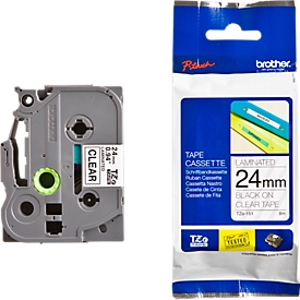 Brother Schriftbandkassette TZe-151, 24mm, farblos/schwarz