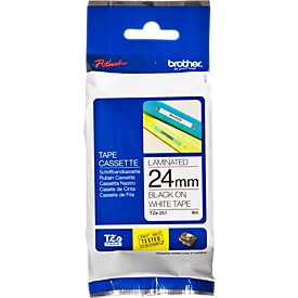 Brother Schriftbandkassette TZe-251, 24 mm, weiss/schwarz
