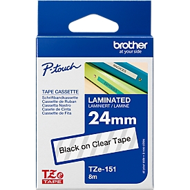 Brother tape cassette TZe-151, 24 mm, colourless/black