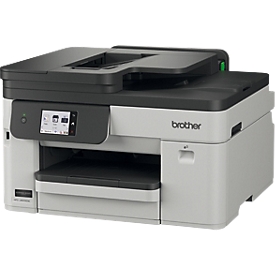 Brother Tintenstrahl Multifunktionsdrucker MFC-J5010DW, 4-in-1, Auto-Duplex/Mobildruck, 1 x 250-Blatt Papierkassette, USB/LAN/WLAN, bis A4, grau/weiß