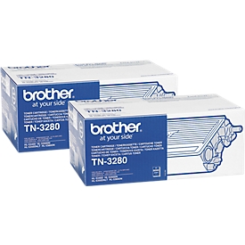 Brother tonercassettes TN-3280 2 stuks, zwart