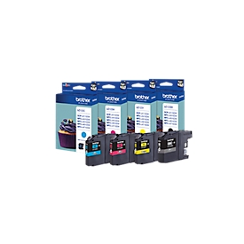 Brother voordeelpakket 4 inktcartridges LC-123BK/C/M/Y zwart, cyaan, magenta, geel