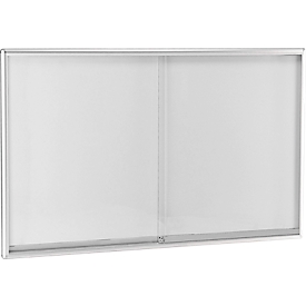 BST fire protection display case MEDIA BA, for inside, toughened safety glass, sliding door, display format 8x DIN A4