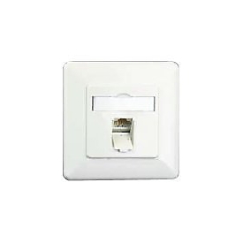 BTR E-DAT C6 8(8) UP - Anschlussdose, Unterputz - CAT 6 - RJ-45 - Pure White, RAL 9010