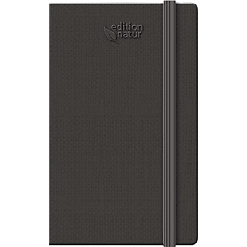 Buchkalender Korsch Edition Natur 2026, 144 Seiten, 12 Monats-Kalendarium für D/GB, B 130 x H 210 mm, Naturpapier/Naturkarton, schwarz