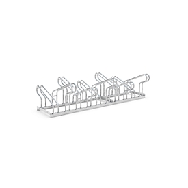 Bügelparker WSM, 2-seitig, für Reifen bis B 55 mm, B 1750 x T 3200 x H 500 mm, Stahl feuerverzinkt, 10 Einstellplätze, zerlegt
