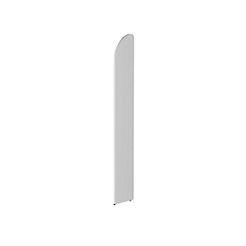 Büroregal Dante®, Abschlusswange, für Regale ohne Rückwand, H 1900 mm, weiß