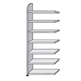 Büroregal Dante®, Regalfeld, H 2600 x B 800 mm, ohne Rückwand, weiß