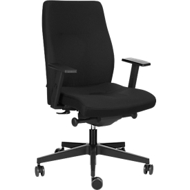 Bürostuhl Nowy Styl SoOne, mit Armlehnen, Lordosenstütze, Bandscheibensitz, schwarz