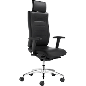 Bürostuhl SSI PROLINE P3+ DELUXE, 3D-Mechanik, ohne Armlehnen, hohe Rückenlehne, mit Kopfstütze