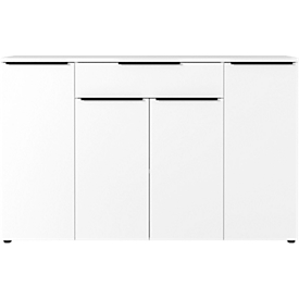 Buffet Porto, avec 1 tiroir et 4 portes, L 1610 x P 400 x H 1010 mm, blanc