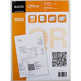 Bulletins de versement ELCO Classic QR, A4, 90 g/m², blanc, certifié FSC®, valable à partir du 01.07.2020, 1000 feuilles