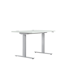 Bureau assis/debout, l. 1200 mm, gris clair 