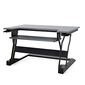 Bureau assis-debout WorkFit-T Ergotron, hauteur réglable, dimensions l. 889 x P 584 mm, noir