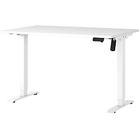 Bureau Profi 2.0, réglage électrique de la hauteur, L 1200 x P 800 x H 710 - 1190 mm, blanc/blanc