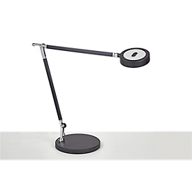 Bureaulamp LED MAULgrace, touchdimmer 4-voudig, met dubbele arm van aluminium, 300 lm, zwart