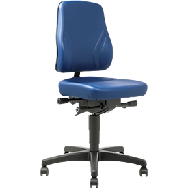 Bureaustoel All-In-One Trend 9633, met wielen, kunstleer, skai blauw