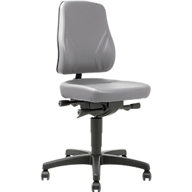 Bureaustoel All-In-One Trend 9633, met wielen, kunstleer, skai grijs