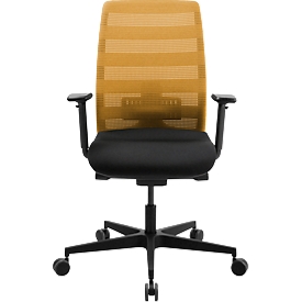 Bureaustoel SSI PROLINE NEW WORK - Mesh - frame zwart - oker – ons merk Schäfer Shop Select