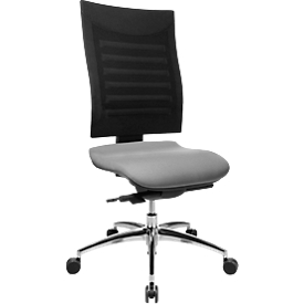 Bureaustoel SSI Proline S3 - synchroonmechanisme- ergonomische leuning - zonder armleuningen - zwart/grijs - Schäfer Shop Select