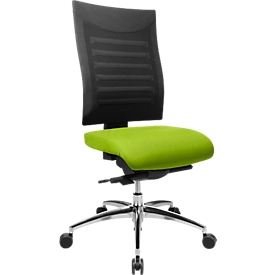 Bureaustoel SSI Proline S3+ - synchroonmechanisme - rugleuning met 3D-gaas -  3D-zitgewricht - zonder armleuningen - zwart/appelgroen - Schäfer Shop Select