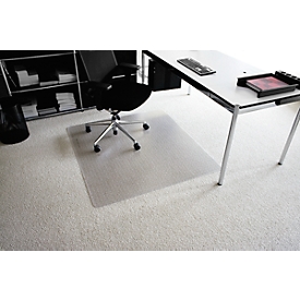 Bureaustoelmat van transparant Makrolon®, 900 x 1200 mm, voor tapijtvloeren