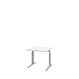 Bureautafel BARI, rechthoek, vorm A, C-poot, B 800 x D 800 mm, wit