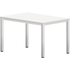 Bureautafel BEXXSTAR, rechthoekig, poot van vierkante buis, B 1200 x D 800 x H 740 mm, wit