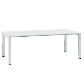 Bureautafel SOLUS PLAY, 4-poot, in hoogte verstelbaar, B 2000 x D 1000 x H 720 - 820 mm, wit