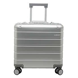 Business trolley Alumaxx Gravity, hoofdcompartiment, uitneembaar compartiment, telescopische handgreep, afsluitbaar, B 440 x D 225 x H 420 mm, aluminium, zilver