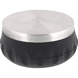 Butoir de porte au sol Wagner BIG DISK STEEL EH 5210, zinc moulé, Ø 95 x H 43 mm, 0,81 kg, noir/argenté