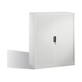 C + P Rollladenschrank Omnispace, 3 OH, abschließbar, B 1000 x T 420 x H 1230 mm, Stahl/Kunststoff, lichtgrau