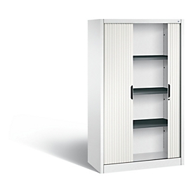 C + P Rollladenschrank Omnispace, 4 OH, abschließbar, B 1000 x T 420 x H 1660 mm, Stahl/Kunststoff, verkehrsweiß