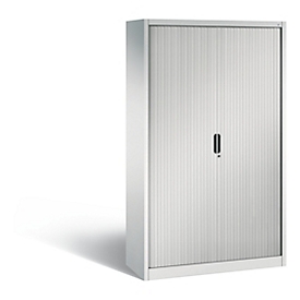 C + P Rollladenschrank Omnispace, 5 OH, abschließbar, B 1200 x T 420 x H 1980 mm, Stahl/Kunststoff, lichtgrau