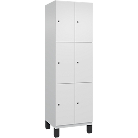C+P Schließfachschrank Cambio, 6 Fächer, auf Füßen, 1980x600x525mm