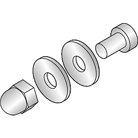 C+P Schrankverbindungs-Set für Evolo Plus Spinde, Metall, silber