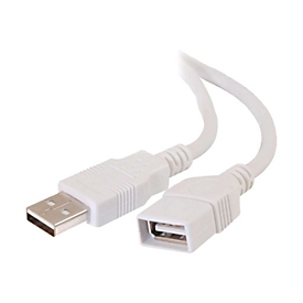 C2G 3.3ft USB Extension Cable - USB A to USB A Extension Cable - USB 2.0 - White - M/F - USB-Kabel - USB (M)